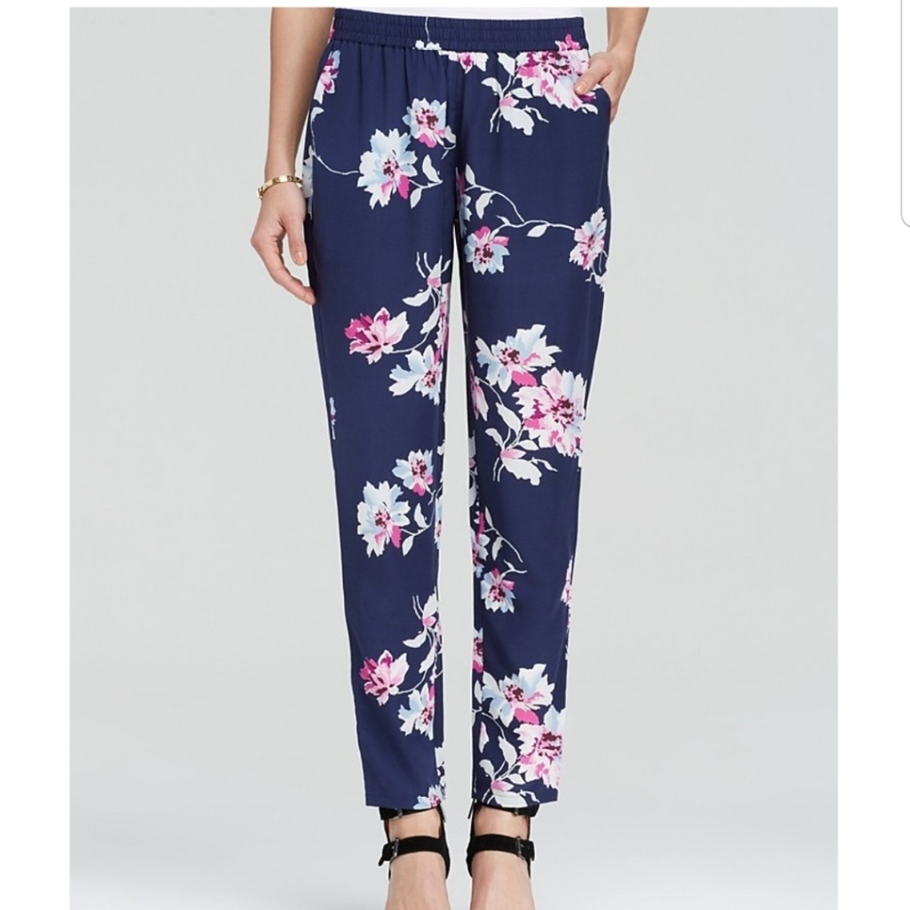 Joie 100% Silk Floral Pants - Picture 1 of 5